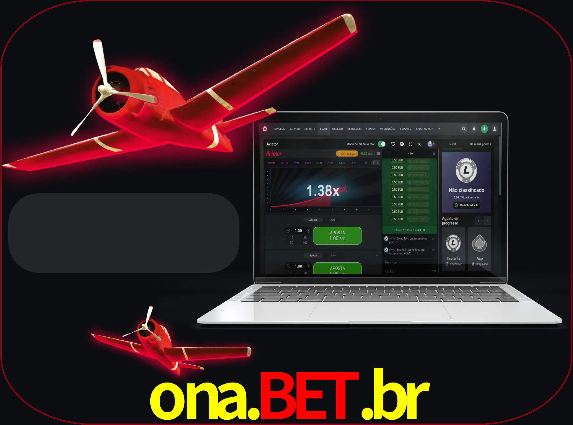 Vá para a seção de caça-níqueis e inicie o jogo Aviator.