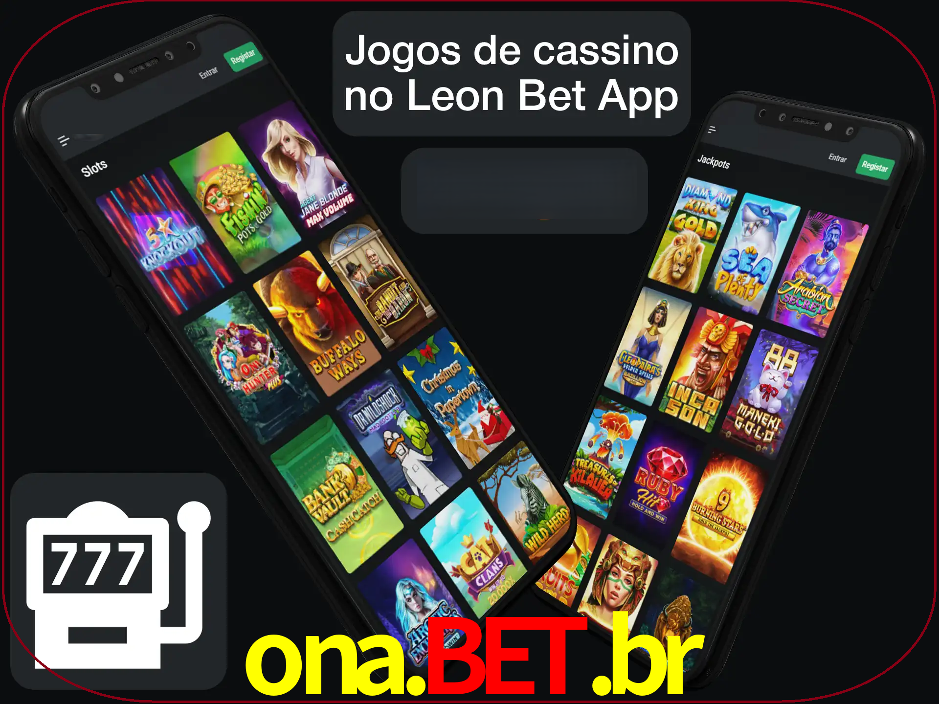 Escolha quais jogos de cassino jogar no app.