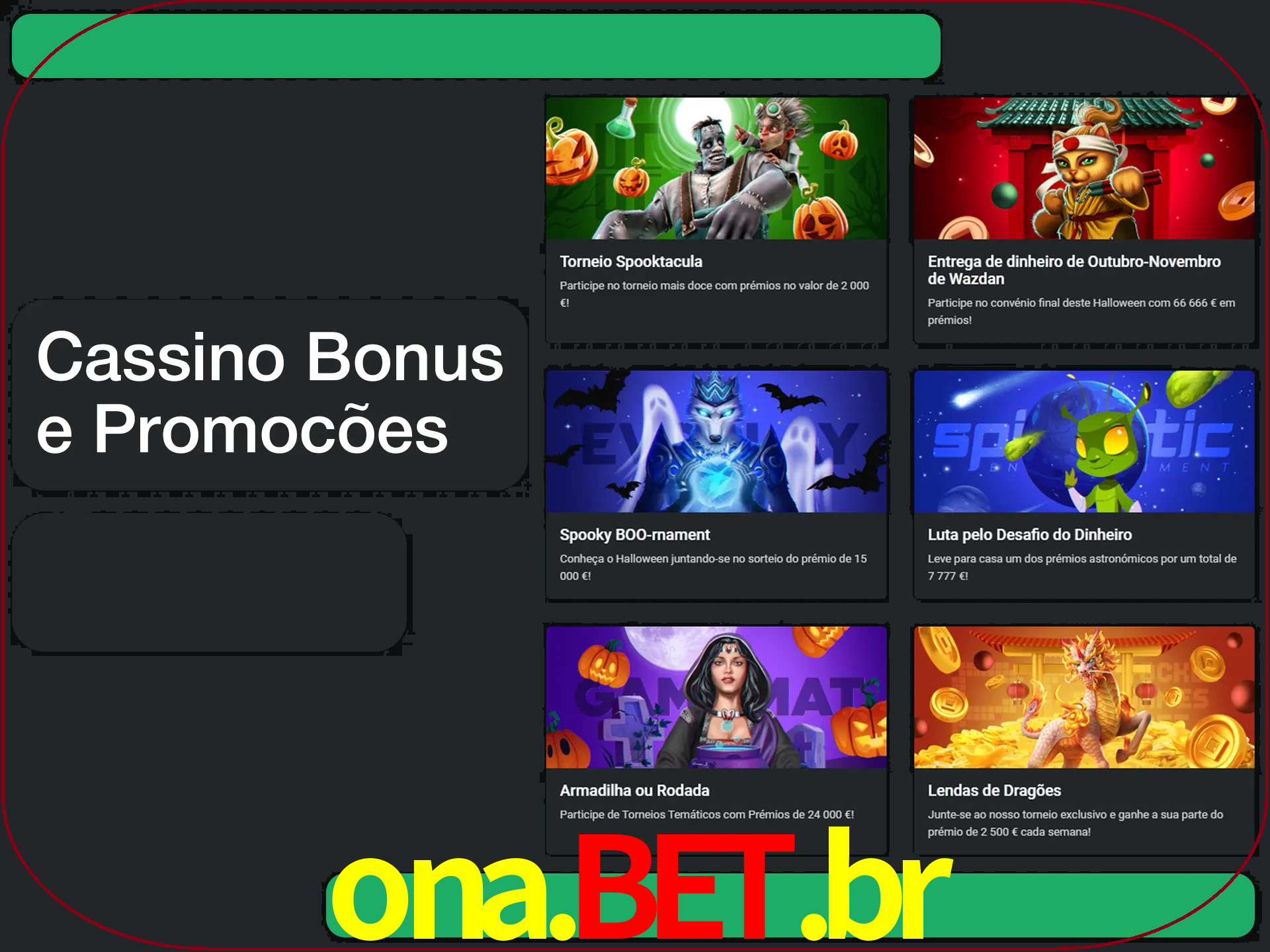 Verifique se há novos bônus de cassino para reivindicar.