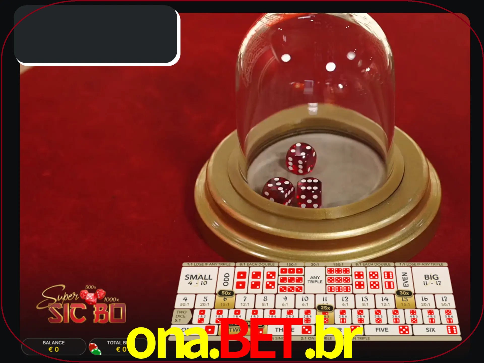 Deixe os dados ao seu lado nos jogos da Sic Bo.