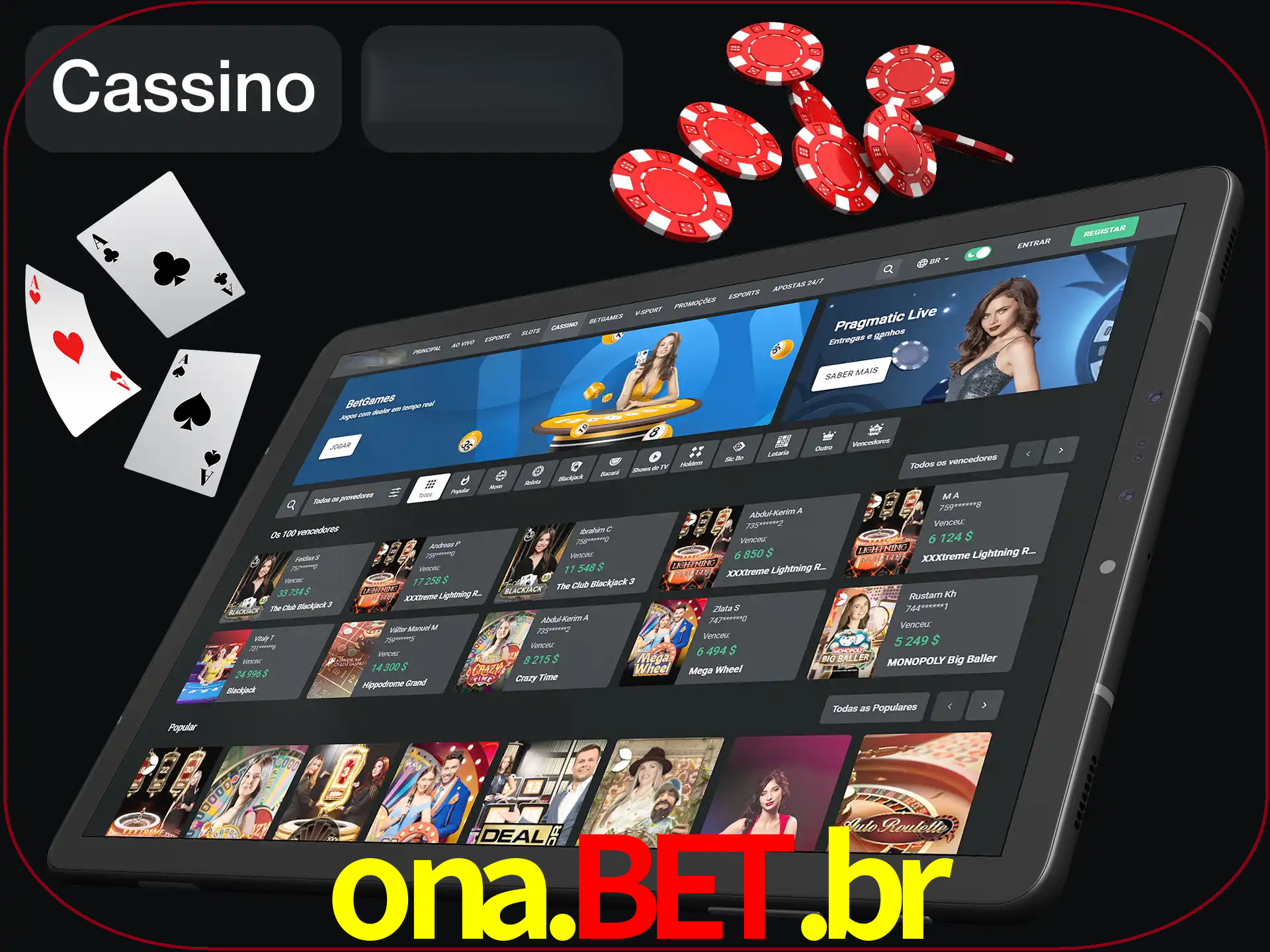 Jogue vários jogos de cassino em nosso cassino.