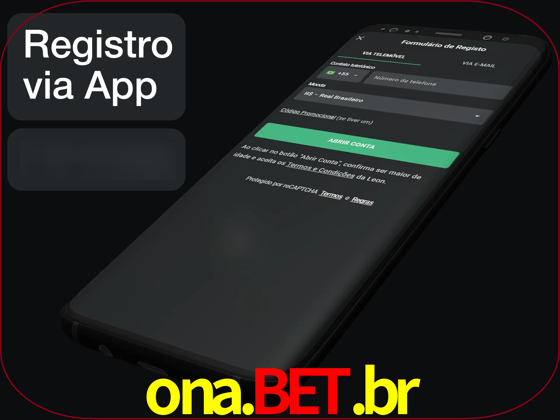 Registre-se quiclly em LeonBet usando o aplicativo.